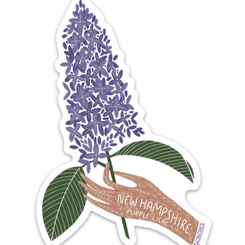 Gingiber - GIN GIN ST - New Hampshire State Flower Sticker (Lilac)