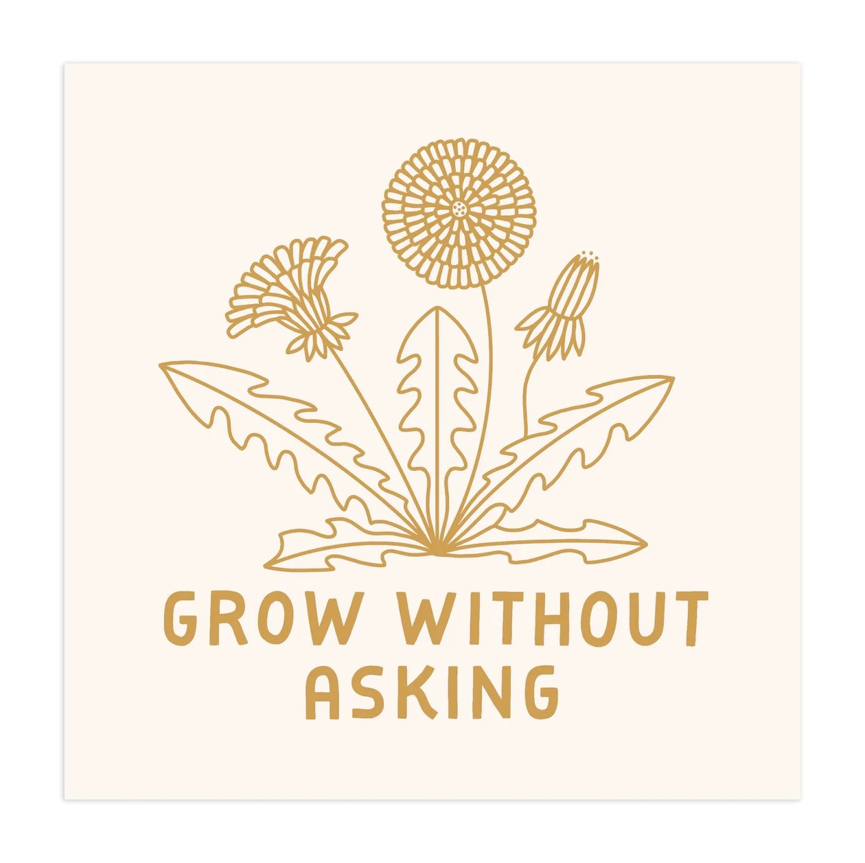 Worthwhile Paper - WOP WOP PRSM -  Grow Without Asking Print, 12"  x 12"