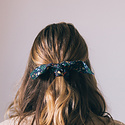 Felicity Howells - FH Rifle Paper Co - Navy Partridge Hair Scrunchie