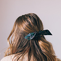 Felicity Howells - FH Rifle Paper Co - Navy Partridge Hair Scrunchie