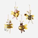One Hundred 80 Degrees - 180 180 OR - Felted Bee Animal Ornament (Assorted)