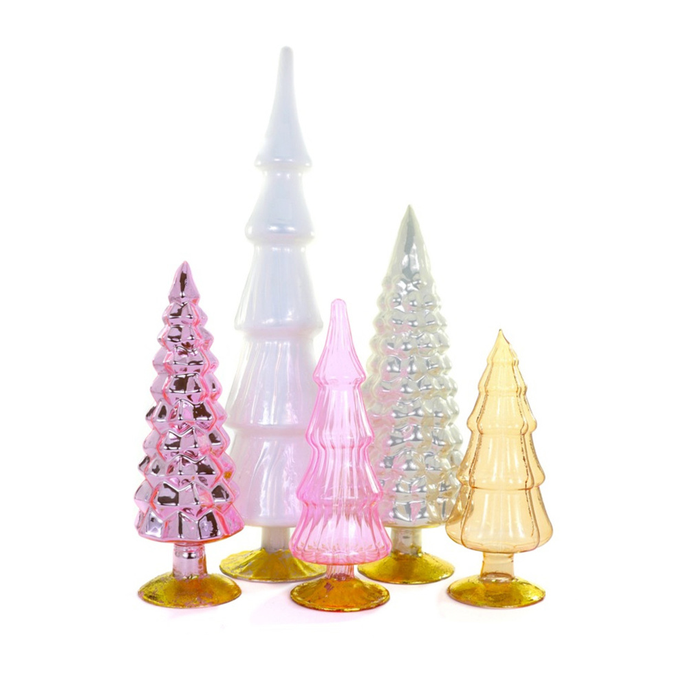 Cody Foster - COF Set of 5 Glass Hue Trees, Neutral