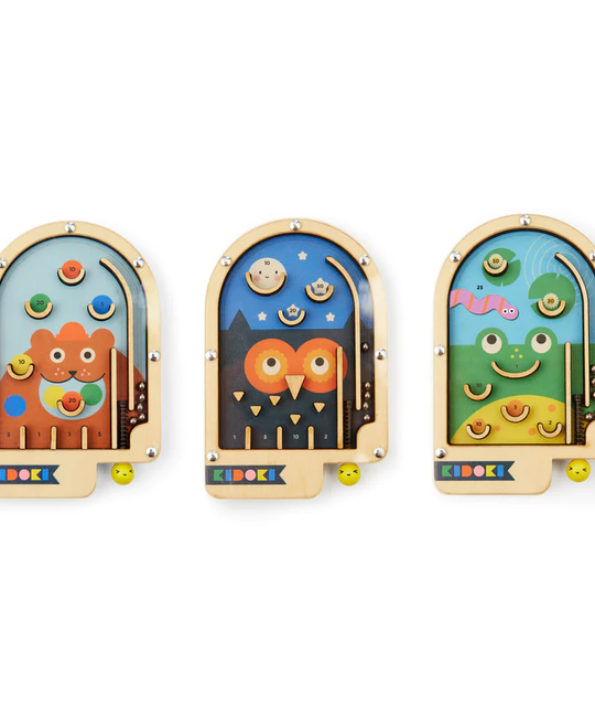 Kikkerland Wooden Pinball Game (Assorted Styles)