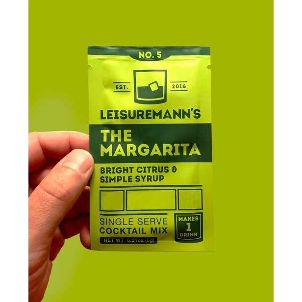 Leisuremann's Cocktail Mixes - Classic Margarita Single Serve Cocktail Mix