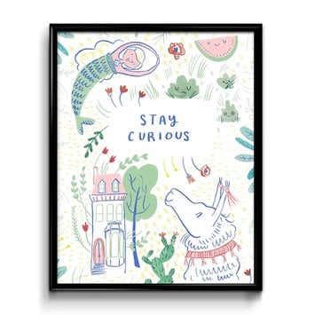 Abbie Ren Illustration - ARI Stay Curious Print, 8" x 10"