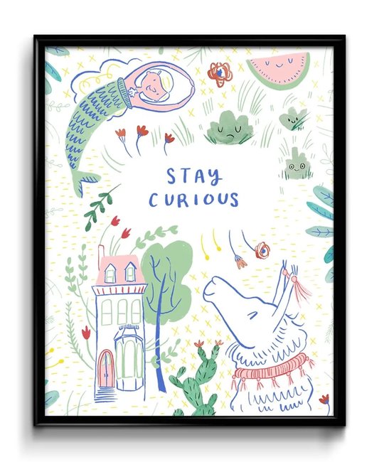 Abbie Ren Illustration - ARI Stay Curious Print, 8" x 10"