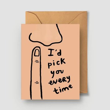 Abbie Ren Illustration - ARI I'd Pick You Every Time Card