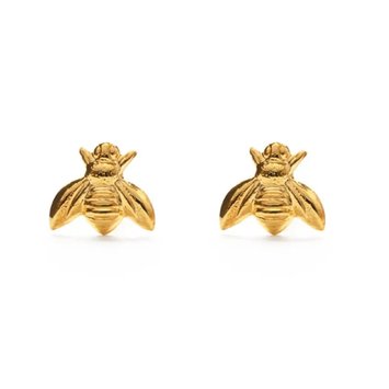 Amano Trading - AT 24k Gold Honey Bee Stud Earrings