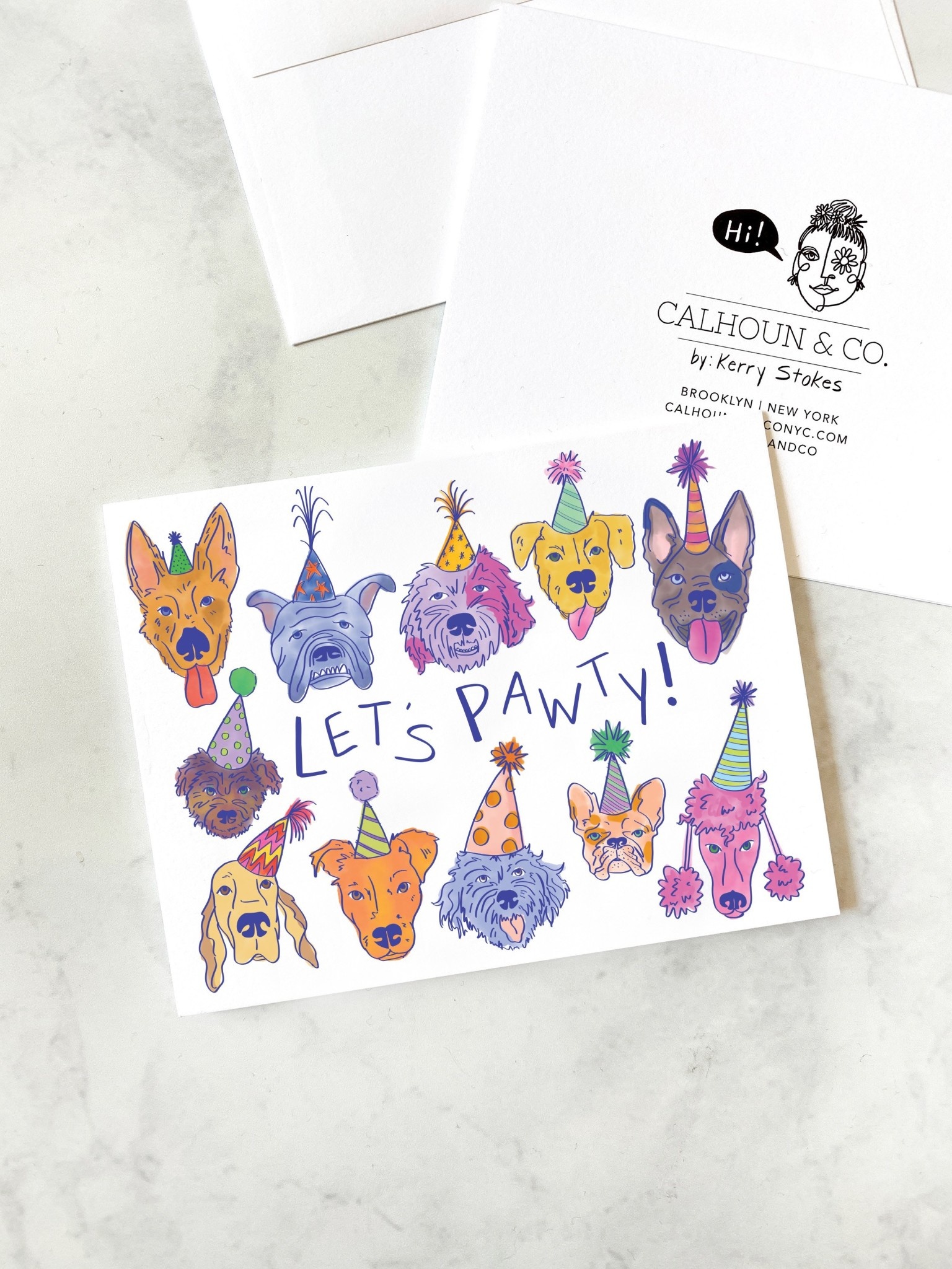 Calhoun & Co. - CAL Calhoun & Co. - Let's Pawty Birthday Card