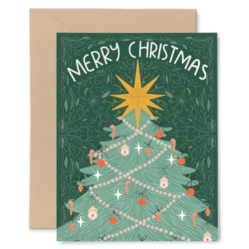 Gingiber - GIN Christmas Tree Card