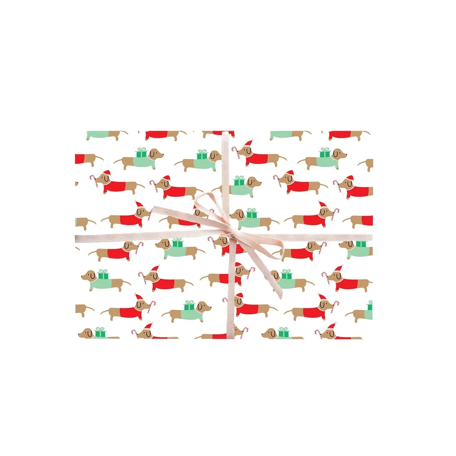 Paula & Waffle - PAW Christmas Weiner Dachshunds Wrap Roll