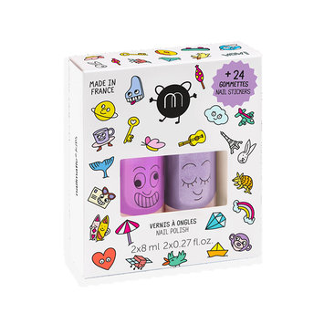 Nailmatic - NAI Nailmatic - Nail Polish + Nail Sticker Set, Wow (purple/purple)