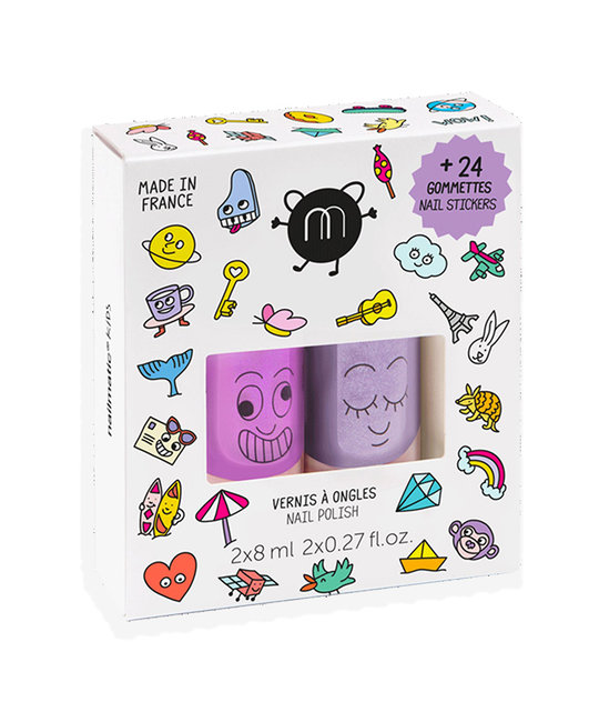 Nailmatic - NAI Nailmatic - Nail Polish + Nail Sticker Set, Wow (purple/purple)