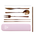 The Somewhere Co. Take Me Away Cutlery Kit, Rose Gold