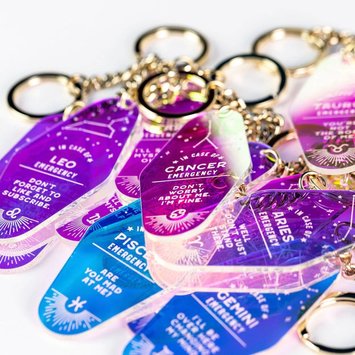 Sapling Press - SAP Holographic Zodiac Keychain - All Signs!