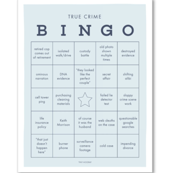 Tiny Hooray - TIH (formerly Little Goat, LG) True Crime Bingo Notepad