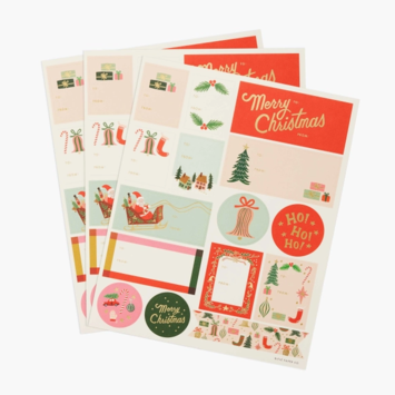 Rifle Paper Co - RP Rifle Paper Co. - Deck The Halls Stickers & Labels, 3 Sheets