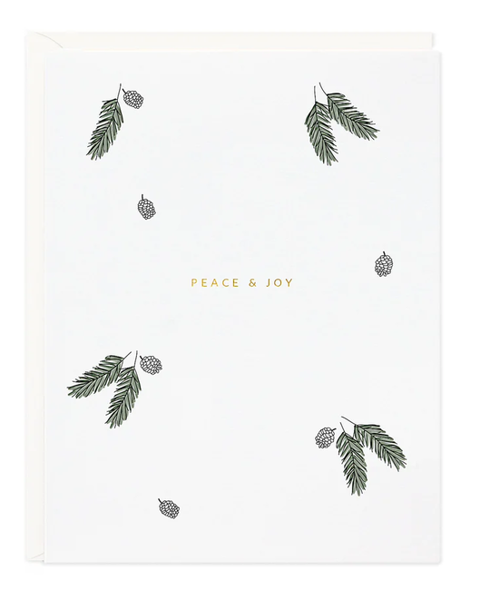 Ramona and Ruth - RR RRGCHO0006 - Peace & Joy Pinecones Card