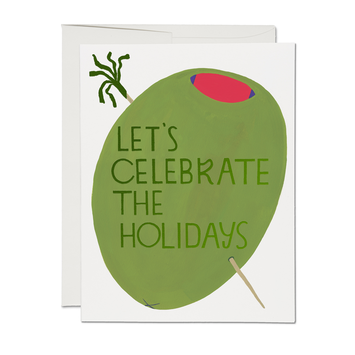 Red Cap Cards - RCC Let's Celebrate the Holidays Olive Card