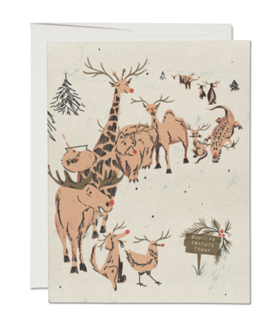 Red Cap Cards - RCC RCCGCHO0025 - Rudolph Auditions Card