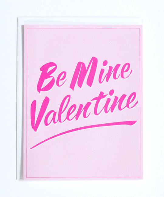 Banquet Atelier and Workshop - BAW Be Mine Valentine  Hot Pink Card