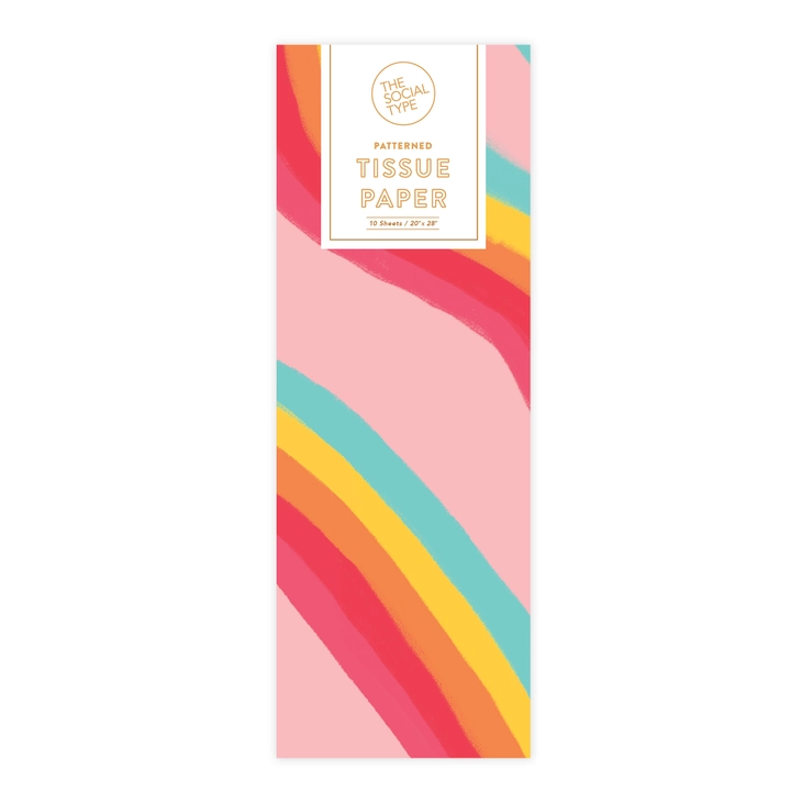 The Social Type - Rainbow Tissue Paper - Gus and Ruby Letterpress