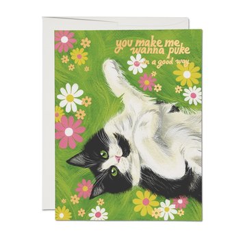 Red Cap Cards - RCC Nice Kitty Make Me Want to Puke Card