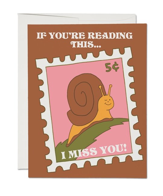 Red Cap Cards - RCC If You're Reading This Snail Card