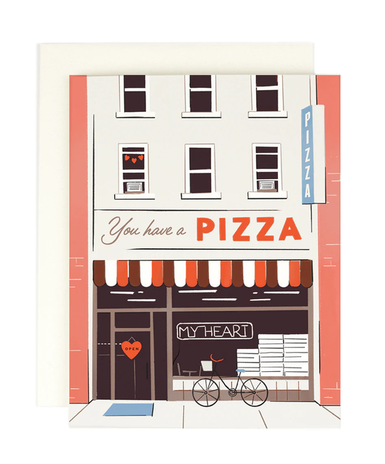 Amy Heitman Illustration - AHI Pizza My Heart Card