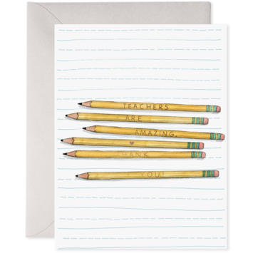 E. Frances Paper Studio - EF E. Frances - Teacher Pencils Card