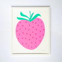 Banquet Atelier and Workshop - BAW Strawberry Pastel Neon Pink Print, 50 x 40 cm (19.69" x 15.75")