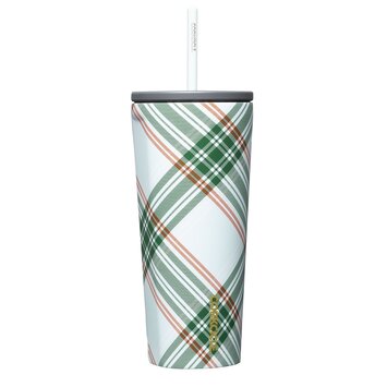 Corkcicle - CO CO HG - Peppermint Plaid Cold Cup with Straw