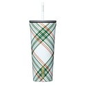 Corkcicle - CO Corkcicle - Peppermint Plaid Cold Cup with Straw