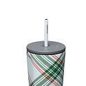 Corkcicle - CO Corkcicle - Peppermint Plaid Cold Cup with Straw