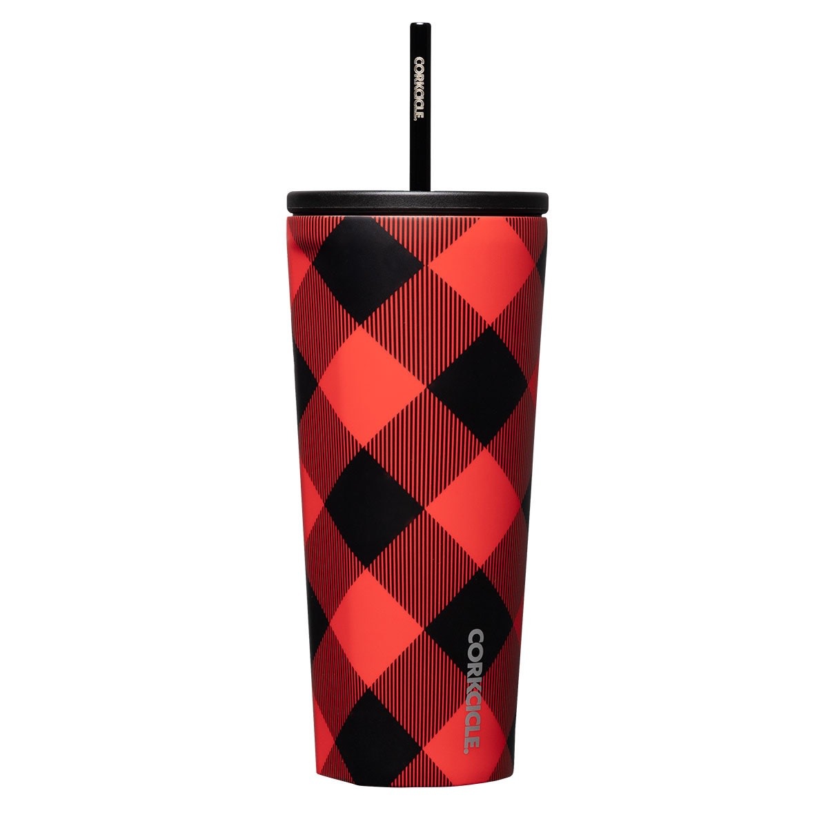 Corkcicle - CO CO HG - Buffalo Plaid Cold Cup with Straw