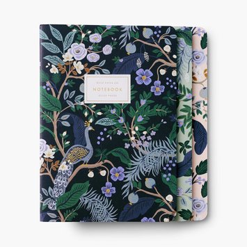Rifle Paper Co - RP Rifle Paper Co - Peacock Stitched Notebooks, Set of 3
