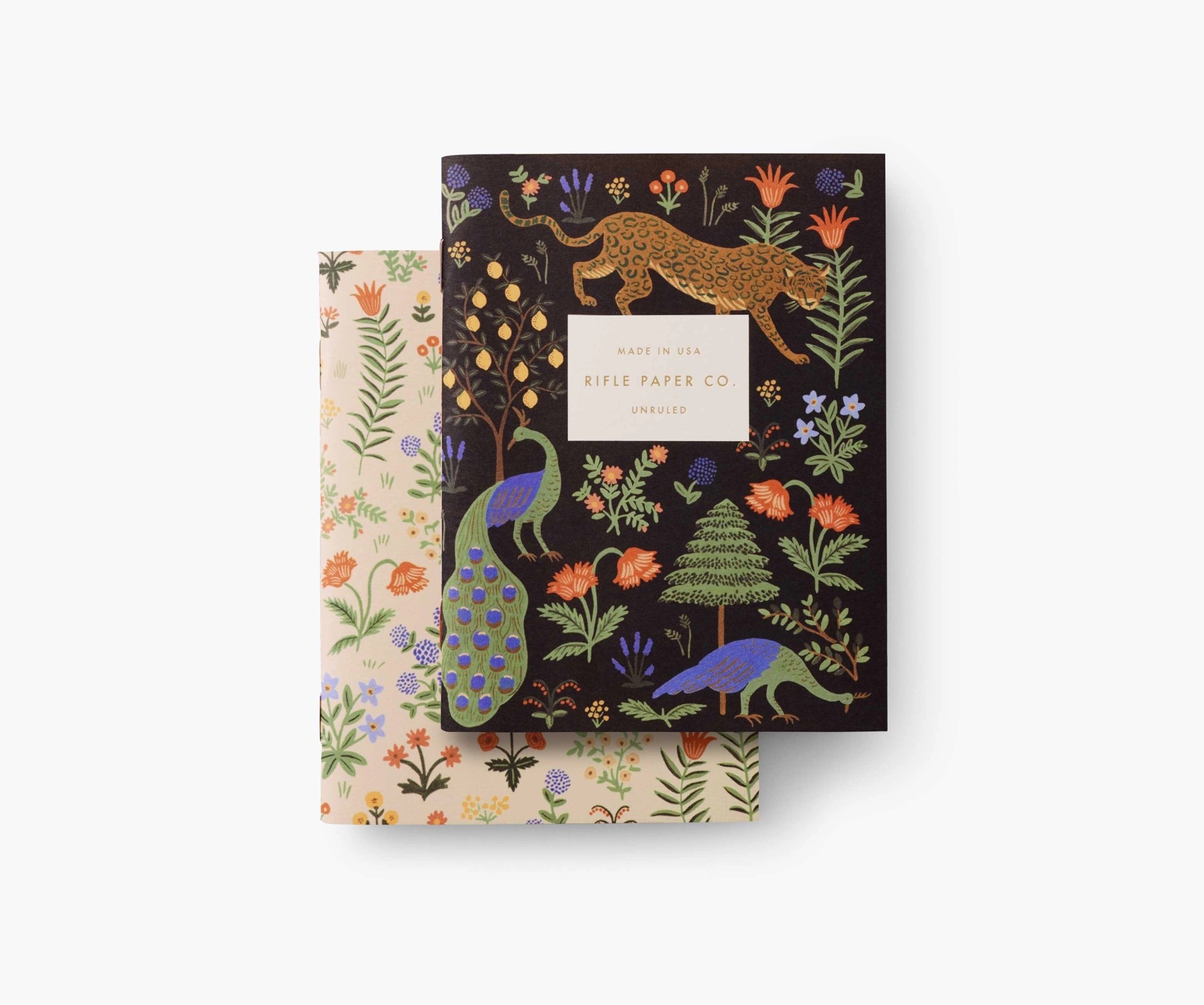 Rifle Paper Co - RP Rifle Paper Co - Pair of 2 Menagerie Pocket Notebooks, Blank