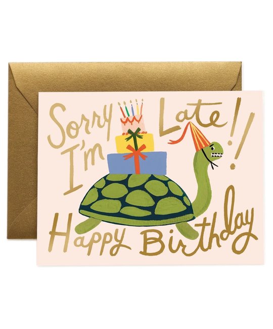 Rifle Paper Co - RP Rifle Paper Co - Turtle Belated Birthday Card
