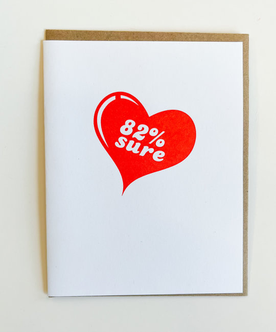 Power and Light Letterpress - PLL 82% Sure Card