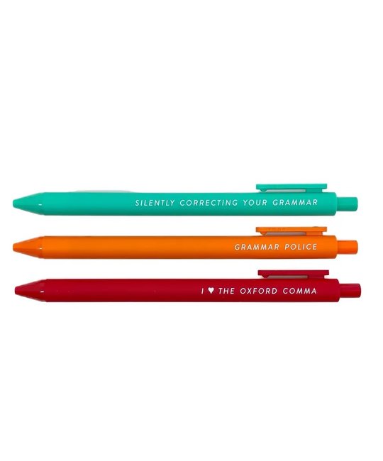 Tiny Hooray - TIH (formerly Little Goat, LG) Pens for Grammar Police | Set of 3