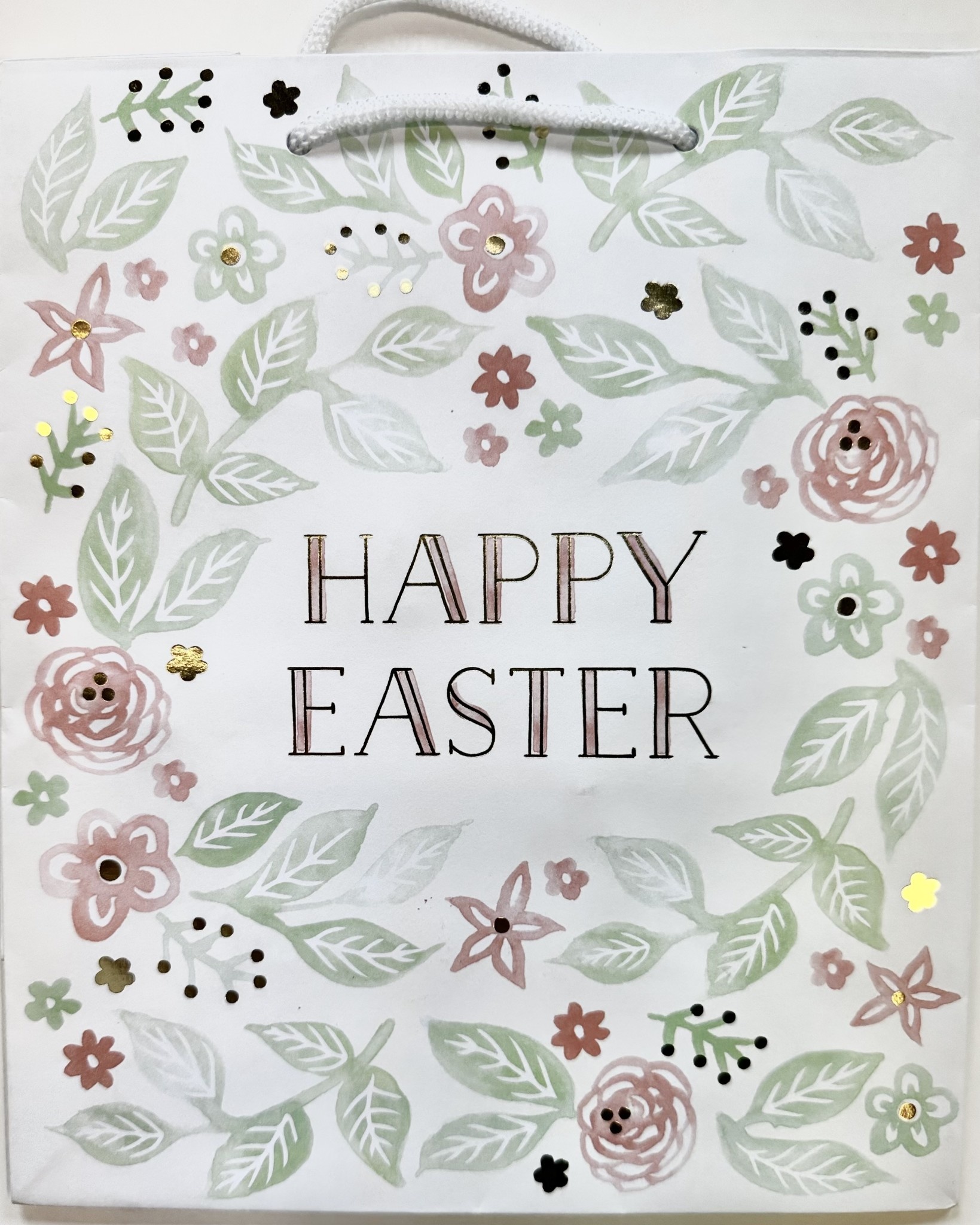 Waste Not Paper - WN Happy Easter Watercolor Medium Gift Bag