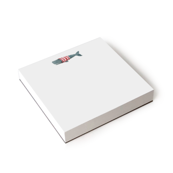E. Frances Paper Studio - EF E. Frances - Stripey Whale Notepad 6 x 6 Inch