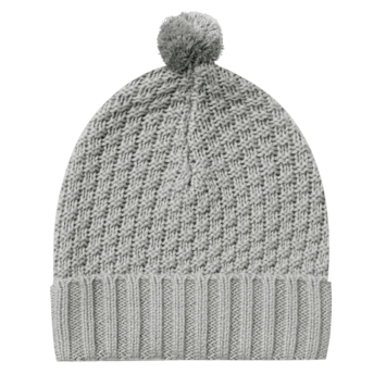 Quincy Mae - QM Quincy Mae - Knit Pom Beanie in Dusty Blue