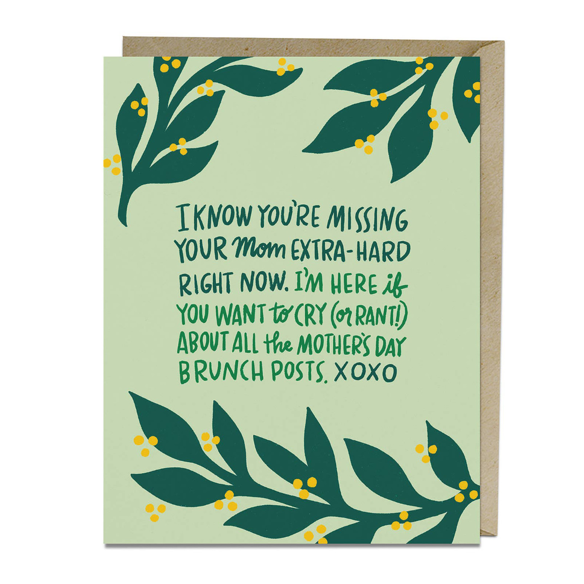 Missing Your Mom Mother's Day Card - Gus and Ruby Letterpress