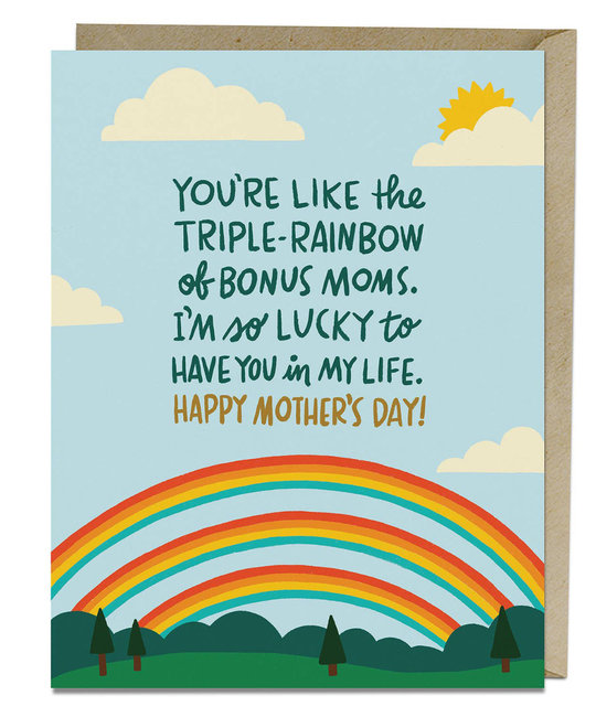 Em + Friends - EMM Triple-Rainbow Bonus Mom Mother's Day Card
