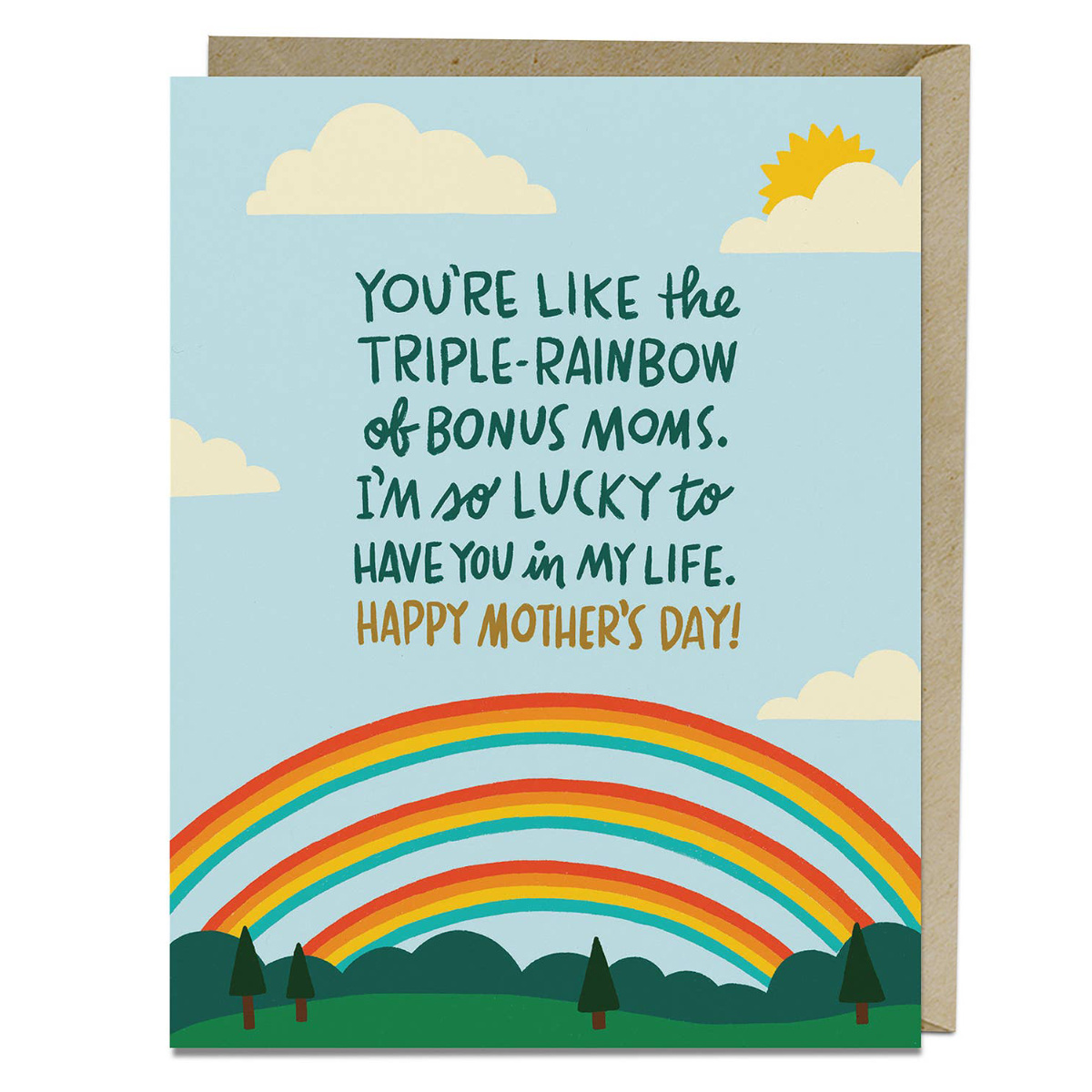 Em + Friends - EMM Triple-Rainbow Bonus Mom Mother's Day Card