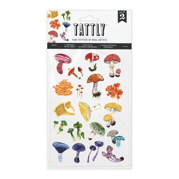 Tattly - TA Tattly - Colorful Mushrooms Tattoo Sheets | Set of 2