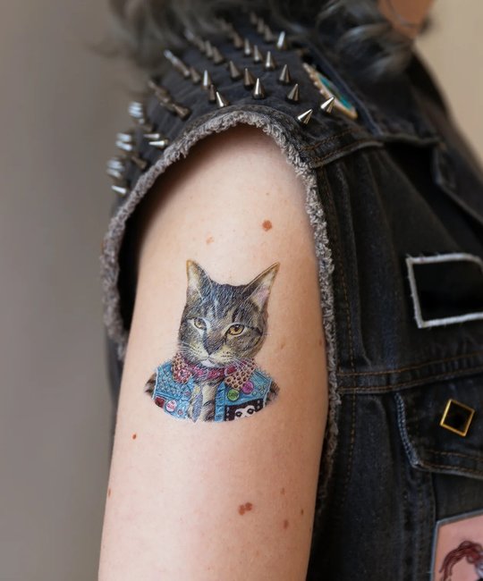 Tattly - TA Tattly - Punk Cat Tattoo | Set of 2