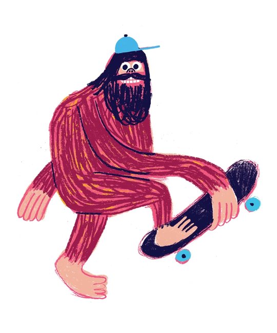 Tattly - TA Tattly  - Skateboarding Bigfoot Tattoo | Set of 2