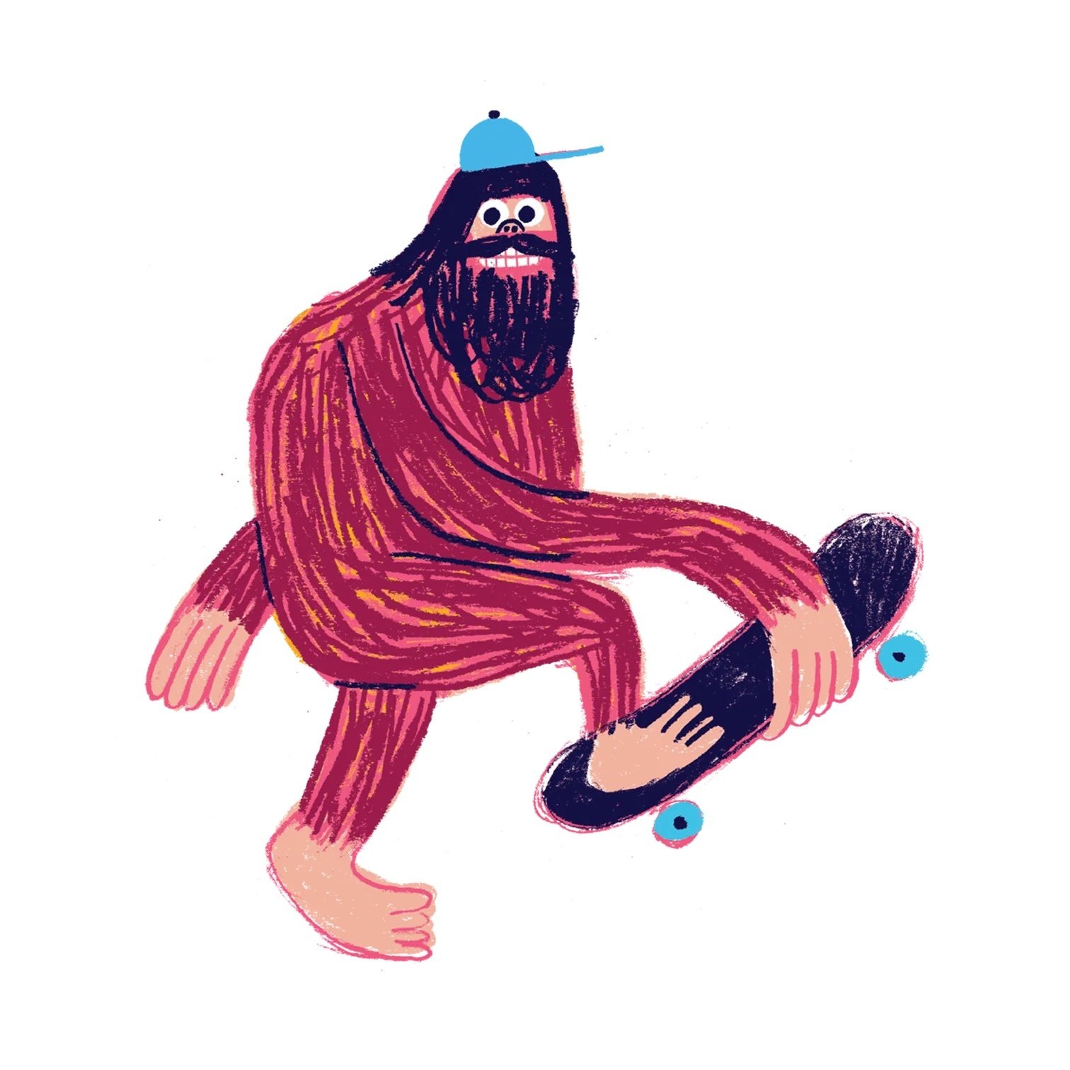 Tattly - TA Tattly  - Skateboarding Bigfoot Tattoo | Set of 2